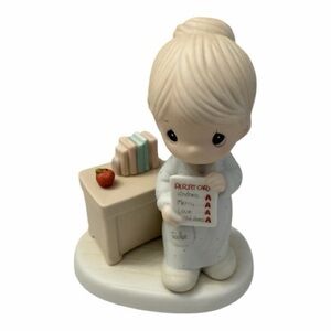 Precious Moments Love Never Fails Teacher Porcelain Figurine Vintage